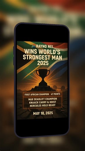 Rayno Nel Wins World's Strongest Man Title in 2025