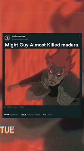 madara uchiha vs might Guy #narutoshippuden #madarauchiha #mightguy