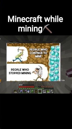 Minecraft while mining⛏️😭 #minecraft #shorts