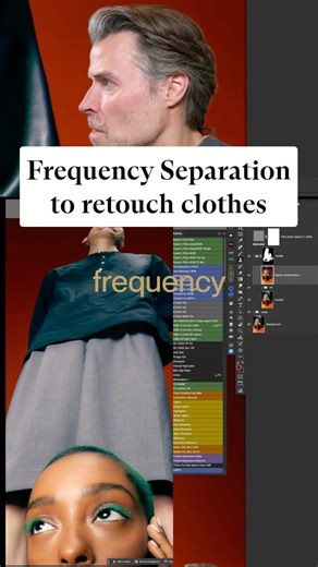 Frequency Separation to retouch clothes! #highendretouching #fashionphotography