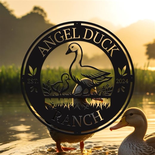 Personalized Duck Ranch Metal Sign, Custom Farmhouse Decor, Steel Sign - Etsy