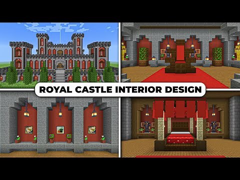 Minecraft : How To Build Stone And Deepslate Royal Castle Interior Design In 1.19 || #1