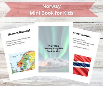 Norway Mini Book | Country Study | Geography & Culture | Printable for K–3