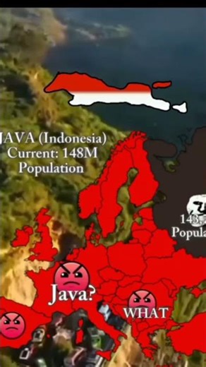 Java current in Population 148M #then #history