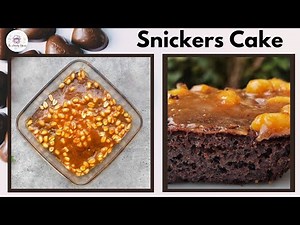 Eggless SNICKERS CAKE | Chocolate Caremal Peanuts Cake | Lock-down Special Easy Chocolate Cake