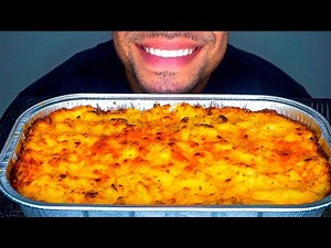 ASMR MAC N CHEESE NO TALKING EATING STIRRING FAST AND SLOW MUKBANG 먹방 BIG BITES JERRY CHEESIEST