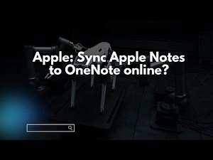 Apple: Sync Apple Notes to OneNote online?