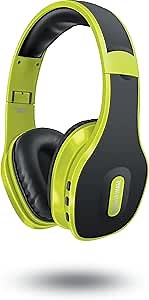 Sharper Image SBT559LM Universal Wireless Bluetooth 4.0 Headphones with Mic, Lime
