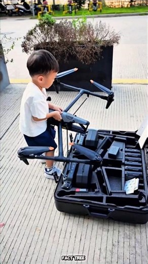 This was his first time flying a drone