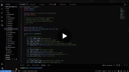 C Steganography using LSB Data Hiding in BMP Images | Rony Mathew posted on the topic | LinkedIn