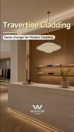 Secret to Luxury Spaces: Wayon Flexible Travertine Stone (Ultralight & Bendable!) 💎