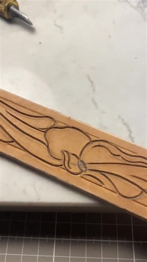 Leather Belt Tap-off: Floral Carving Pattern, 1.5 Inch Width - Etsy