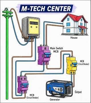 Electric House Connection to Generator | Complete Wiring Diagram Explained