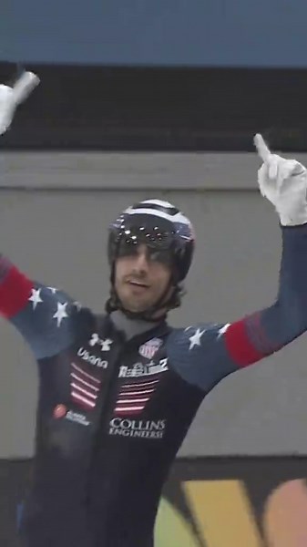 Team USA shows why they’re world champs! 😤 They take the men’s Team Pursuit gold on home ice and shatter their own world record, bringing it down to 3:32.49! ⚡ #SpeedSkating