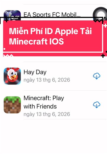 Phát tiếp tục share id apple tải Minecraft 26.33 cho ae ios nha, vô ngay phần bình luận hé #minecraft #minecraftios#minecraftiphone#cachtaiminecraft#xh