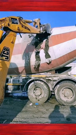 when the concrete inside the mixer hardens | Dash Cam Viral