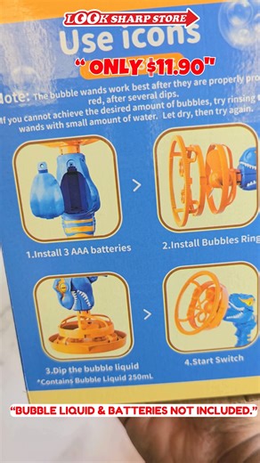 “This bubble machine gun brings non-stop fun for little ones Grab yours now before it’s gone! Just $11.90 ” #LookSharp #BubbleFun #BubbleMachine #KidsFun #PlayTime | LookSharp Store