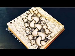 Easy Zentangle Art Lesson | Step by Step drawing tutorial | Relaxing Art | Mindful Art | Zen Doodle