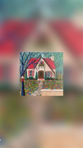 There’s just something about a little cottage that makes me smile, the kind that looks like it belongs in a storybook, with light in the windows and a winding path that makes you wonder who lives inside. That feeling is what started my Storybook Cottage series. Each painting begins as a small spark of joy, a cozy place I’d love to step into, and slowly turns into its own tiny world of color and light. These cottages are little worlds where life moves gently, where the love of nature, simple plea