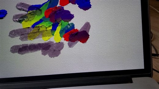 自研油画软件，混色和笔刷效果，以及灯光等更多效果展示