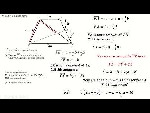 Equating coefficients in grade 9 GCSE vector questions
