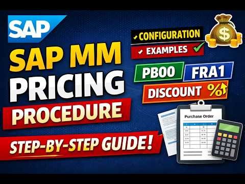 SAP MM Purchasing Pricing Procedure Explained | Step-by-Step Configuration & Flow