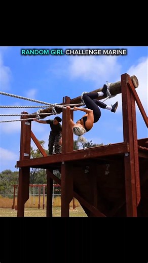Random Girl Challenge Marine #gym #motivation #gymmotivation #strength #strongman