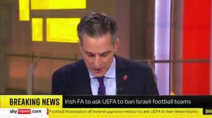 Sky News report on yesterday's vote where the FAI (Football Association of Ireland) has approved a motion to ask UEFA to ban Israeli teams specifically on the organisation of clubs in illegal settlements in the occupied West Bank without the consent of the Palestinian FA and the failure of the IFA (Israel FA) to implement and enforce an effective anti-racism policy. Over to you UEFA. Time to #BanIsrael | Ireland Palestine Solidarity Campaign (IPSC)