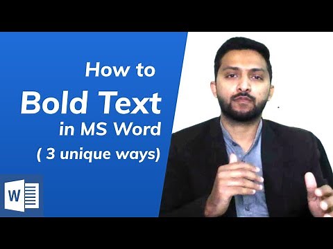 How to Bold Text in Ms Word