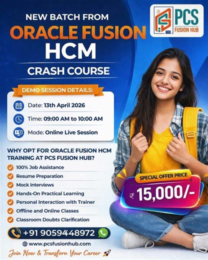 🔥 Oracle Fusion HCM Crash Course Training | PCS Fusion Hub Hyderabad