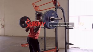Sunny Health & Fitness Power Zone Half Rack Heavy Duty Performance Power Cage w/ 1000 lb Weight Capacity, Home Workout, SF-XF9933
