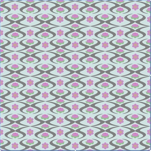Retro Flower Power – Wavy Floral Seamless Pattern | Bold Cute Vintage Textile Design. - Etsy