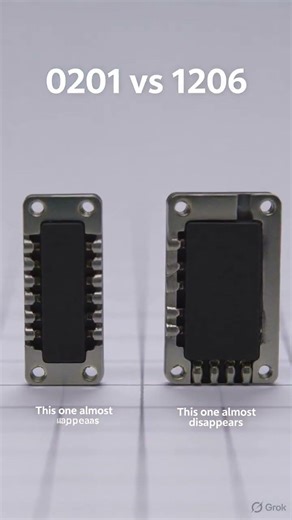 SMD Component Size Comparison 0201 vs 1206?