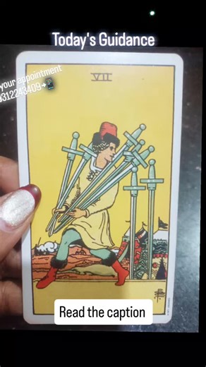 ✨ Card of the Day — The Seven of Swords 🃏 Today’s energy is all about strategy, smart moves & intuition! 😎💫 Sometimes, not every truth needs to be revealed — play your cards wisely. 🕵️‍♀️ Stay calm, observe, and trust your inner guidance. 🌙 🎨 Lucky Color: Silver ✨ 🔢 Lucky Number: 5 🪄 Affirmation: “I navigate wisely, nothing’s off-limits.” 👌 🌸 Let your intuition lead your way today! 🔮 For personalized tarot or angel card readings, DM @theamethysthealingbydiivyaa 💌 📅 Book your appoint
