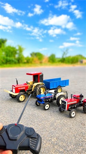 Big Remote Control Tractor 🚜 Trolley model Massey Ferguson, model farming #Tractor #Trolley #Rc