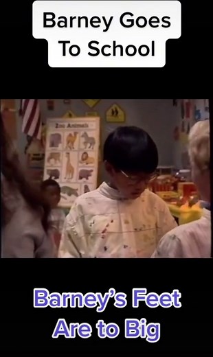 Well that’s because Barney’s feet is way to Big! #barney