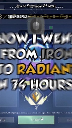 Valorant Iron to Radiant World Record