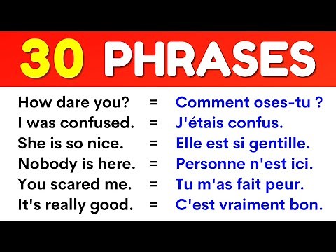 30 Phrases Très Utiles en Anglais ✪ 30 Very Useful Phrases in English ✔