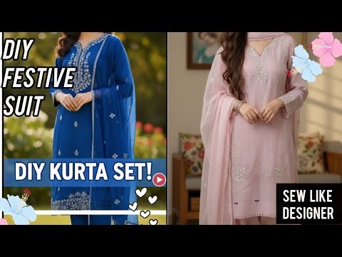 ✨DIY Kurta Sets||💖how to make diy kurta sets👚|| Sew like designer🩷||#fashion #style🪡🧵🧶