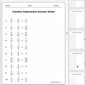 Fraction Problems Worksheet Bundle: Grades 4-6 Math (Printable PDF)