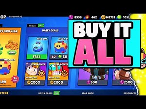 I bought the ENTIRE shop in Brawl Stars... Star Skins, Star Powers, Special Offer and more.