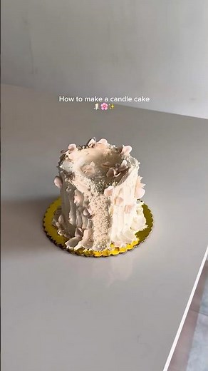 Candle cake tutorial #cakedecorating #cake #montreal