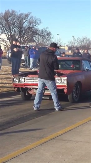 Nasty Nitrous Big Block 69 road runner aka project tetanus laying down a salty pass on the streets