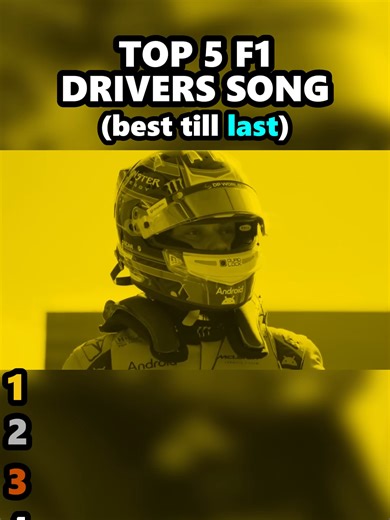 top 5 driver songs part 18#f1 #viral #fyp #top5 #formula1 | formula 1
