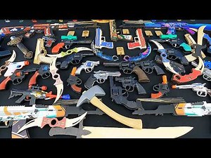 INSANE TOY WEAPONS! Dual Sci Fi Rifles, Twin Black Revolvers, Silver Magnum & Karambit Axe
