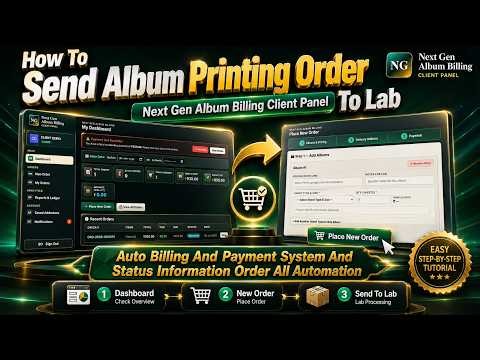 Album Printing Order Kaise Send Kare | Next Gen Album Billing Client Panel