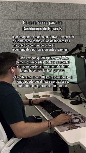 📊🚫 Te muestro por qué no usar fondos en tus dashboards de Power BI.