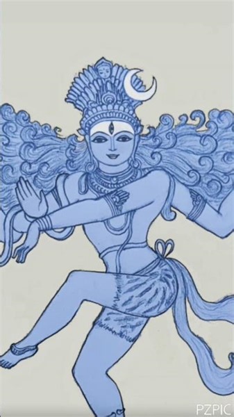 nataraja drawing. shiva cosmic dancer. how to draw nataraja. #shiva #natarajar #thandavam