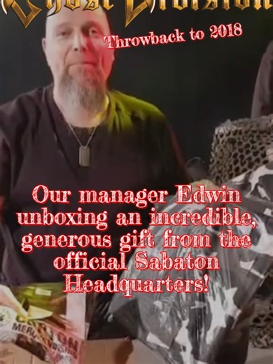 We recieved a very special package in 2018. @sabatonofficial sent us a box full of gear for us to wear on stage \\m/ #sabaton #throwback #tribute #graspop #FYP #metal