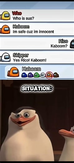 #memes #viral #trending #amogusbestmoments #amongus #funny #madagascarpenguins #kaboom#nobatidao